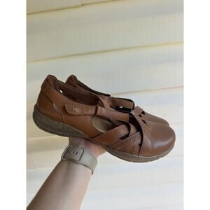 Clarks Brown Womens Size 11 Roseville Step Mary Jane Flat Ultimate Comfort Shoe